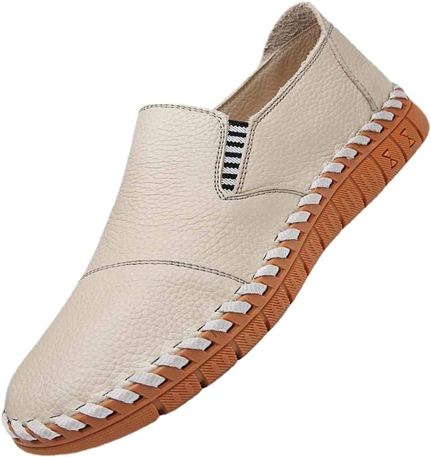 

Мужские повседневные лоферы MSYINGL, мягкие деловые туфли на шнуровке, удобные плоские прогулочные туфли ручной работы, бежевый