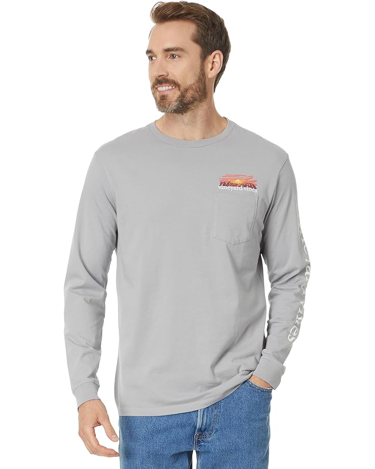 

Лонгслив Vineyard Vines Adirondack Sunset Long Sleeve, цвет Ultimate Gray