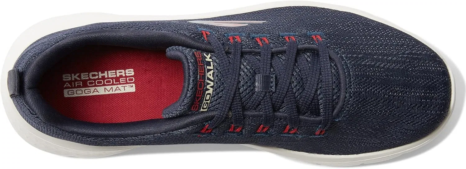 Кроссовки Skechers Go Walk Flex - Quota для мужчин, Navy Fabric Red Trim — фото 2