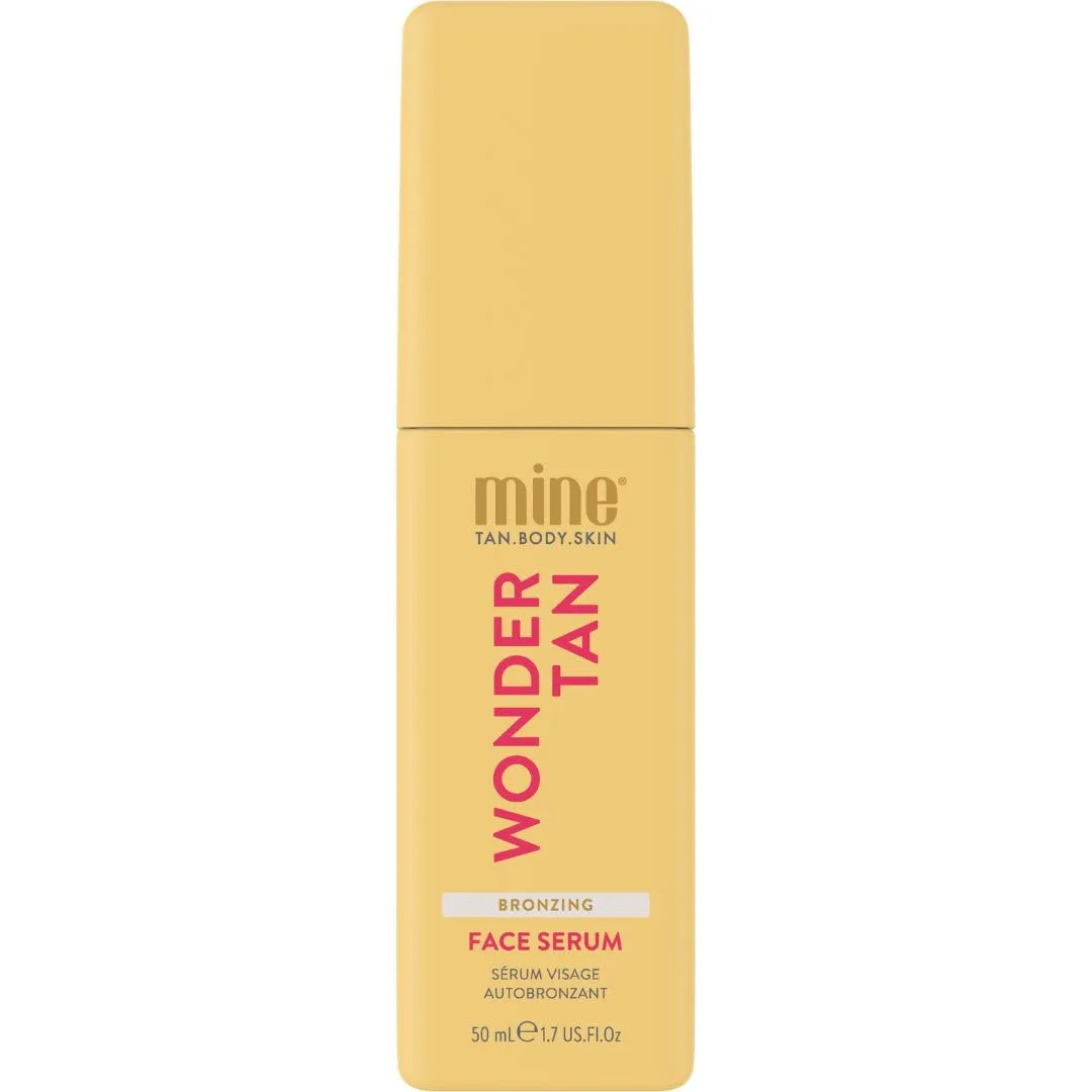 Minetan Facial Self Tan Serum | Wonder Tan - прозрачный крем для постепенного автозагара лица, ежедневный бесцветный автозагар, гиалуроновая кислота и витамин C, интенсивное увлажнение, темный бронзовый оттенок, 50 мл Minetan Body.Skin, Medium