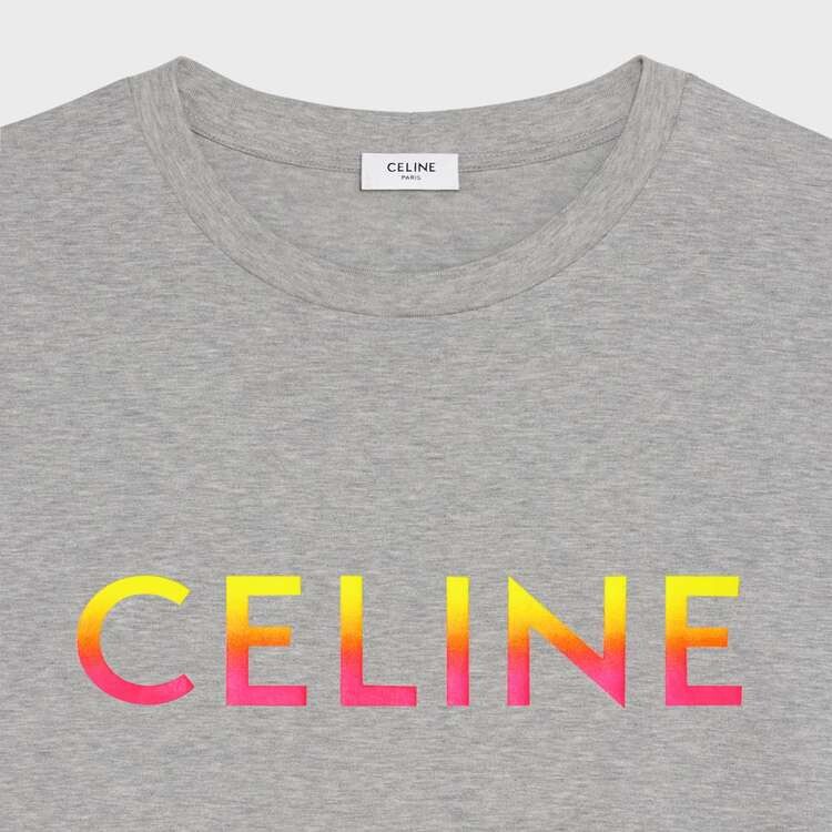 Футболка мужская меланжевая серая Celine, серый — фото 3