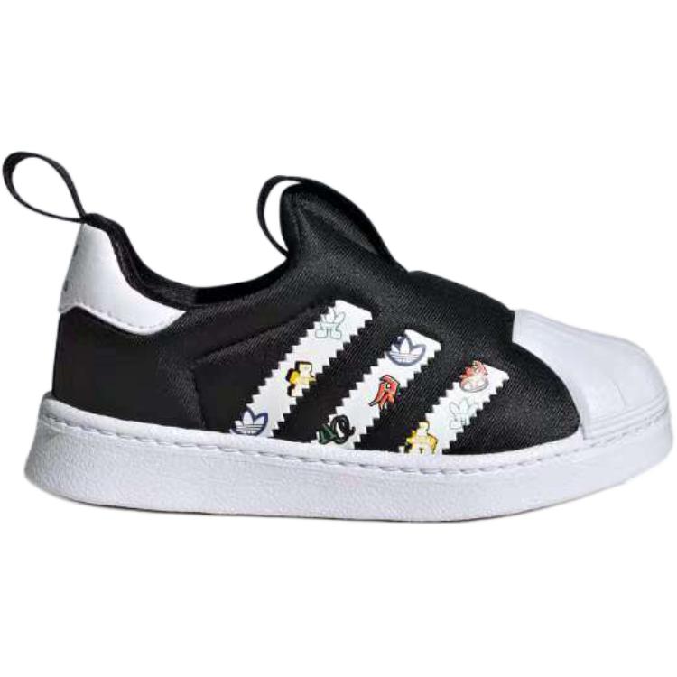 Adidas Originals Superstar 360 устойчивые к истиранию низкие детские ботинки black white для малышей — фото 3