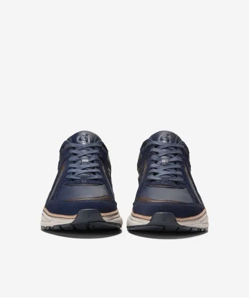 Мужские кроссовки из натуральной кожи Grand Pro Millenia COLE HAAN тёмно-синие — фото 3