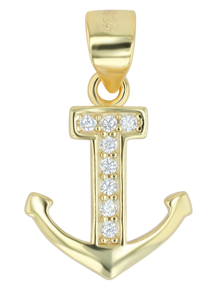 

Adeliás Женский кулон из серебра 925 пробы с фианитами в золотой оправе