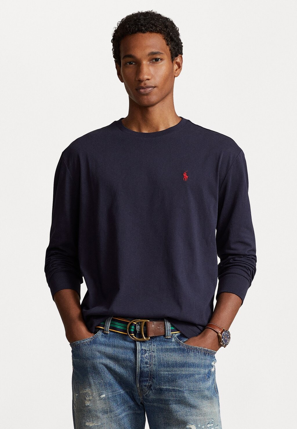 

Футболка с длинным рукавом CLASSIC FIT LONG SLEEVE Polo Ralph Lauren, темно-синий