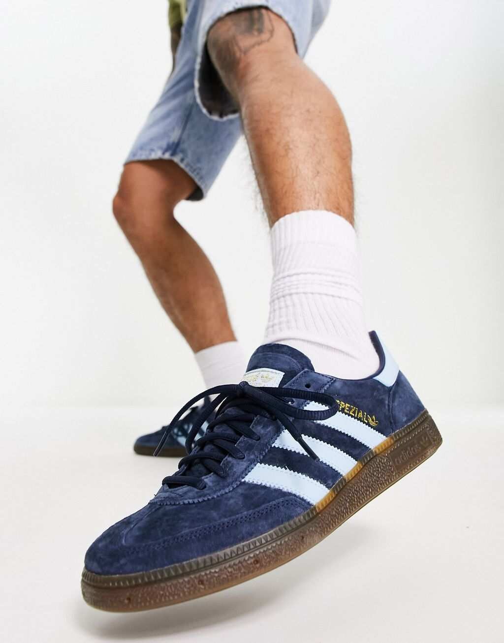 Кроссовки мужские Adidas Originals Handball Spezial замшевые, темно-синий — фото 4