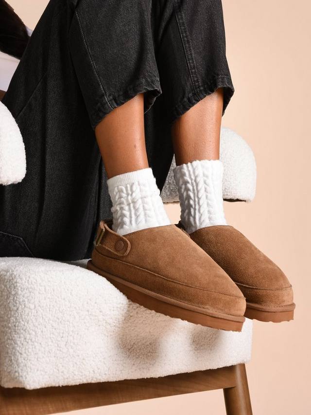 Женские мюли Quinn из овчины Just Sheepskin, Chestnut — фото 2
