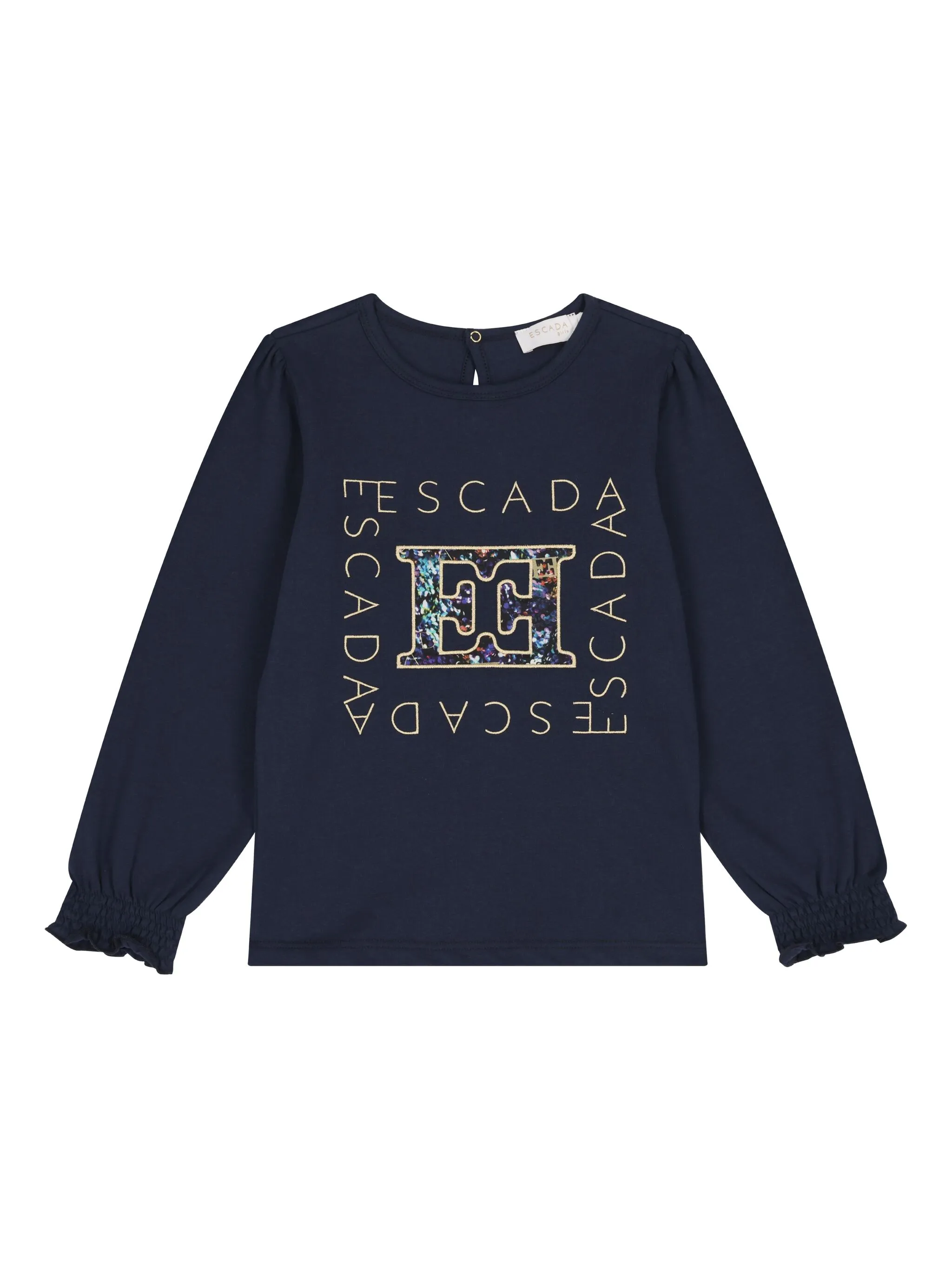 

Блузка с длинными рукавами и логотипом Escada Kids, синий