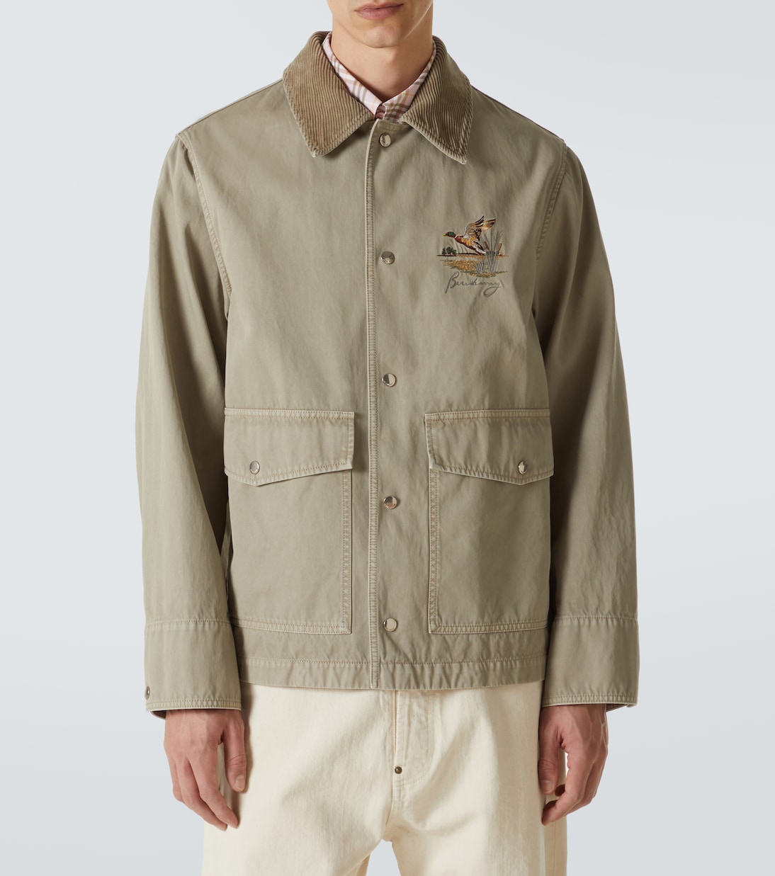 Куртка Burberry Heron, вышитая полевая куртка из хлопчатобумажного твила, Heron — фото 3