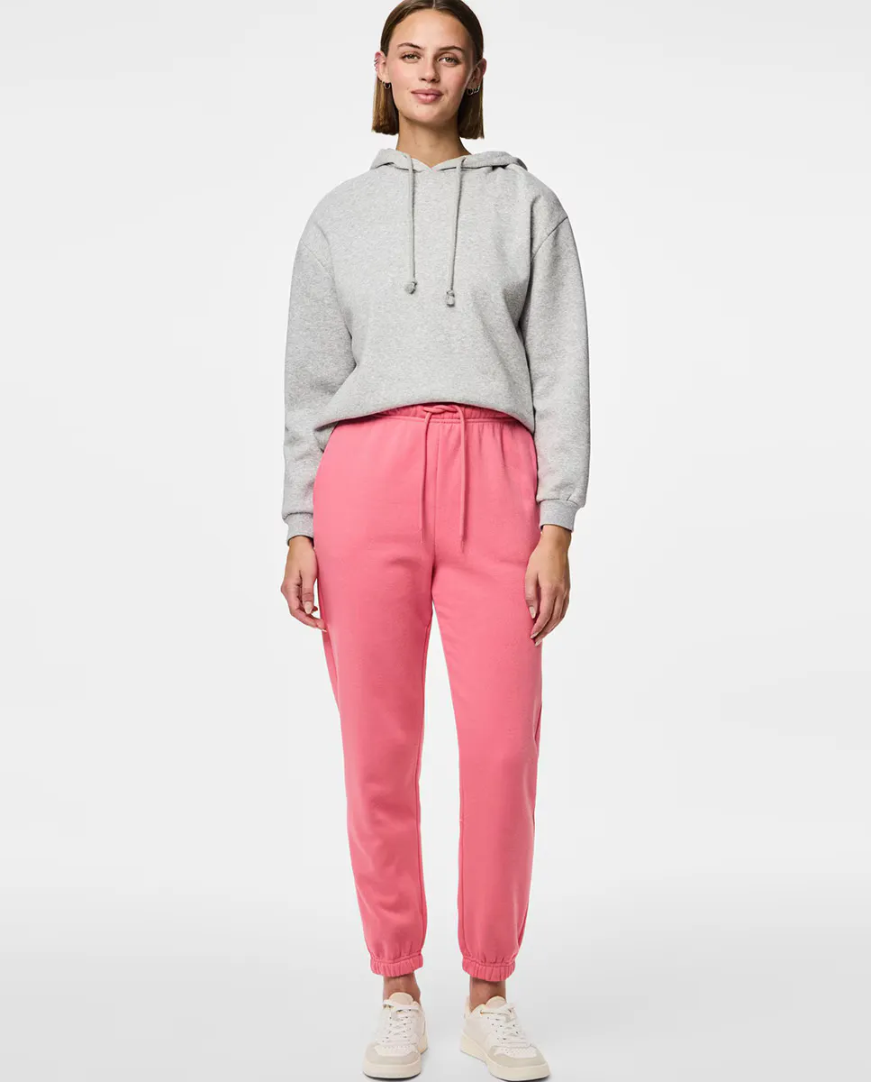 

Женские спортивные брюки с высокой посадкой Pieces, розовый