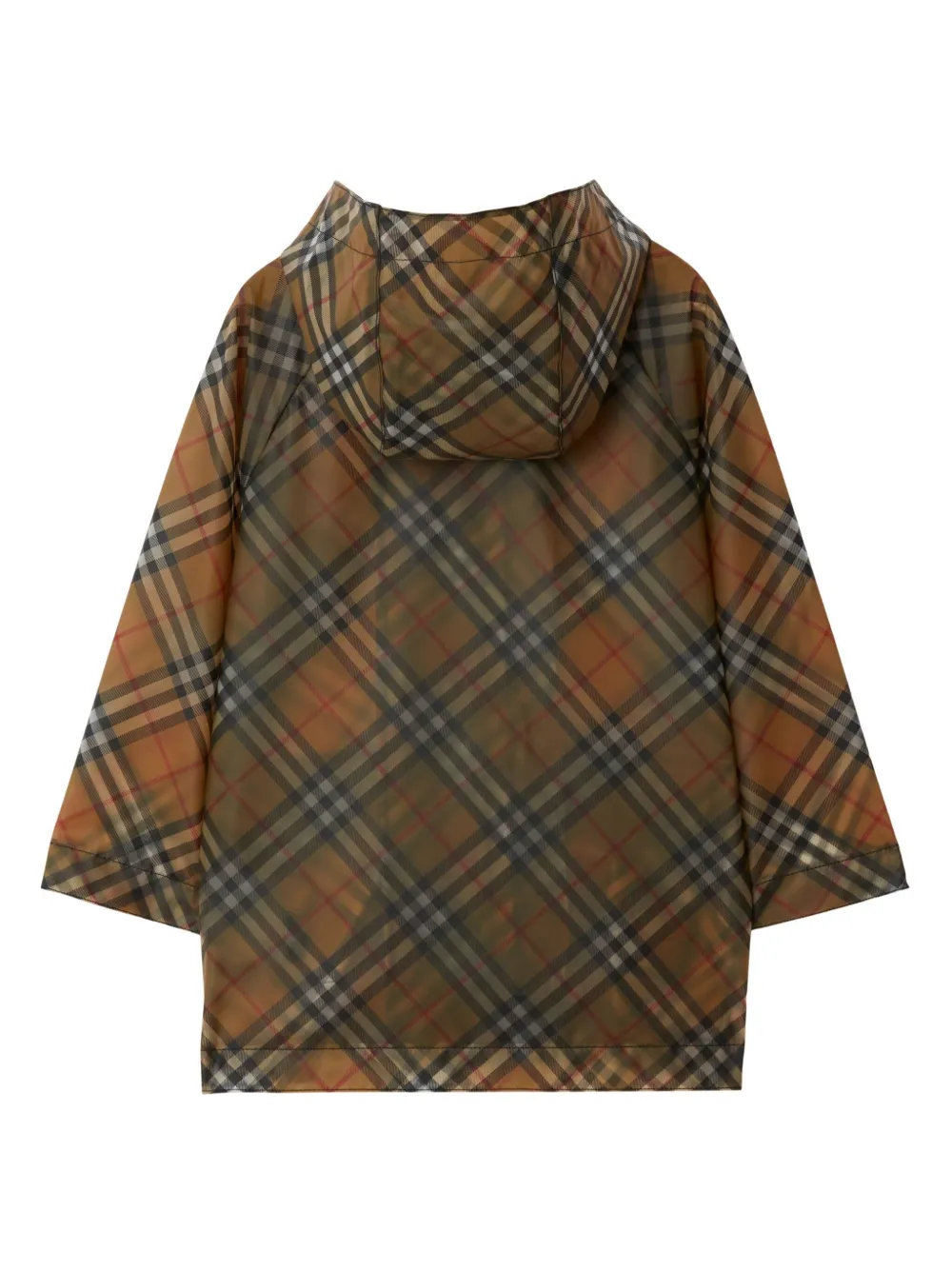 Парка с капюшоном и принтом Vintage Check BURBERRY KIDS, коричневый — фото 2