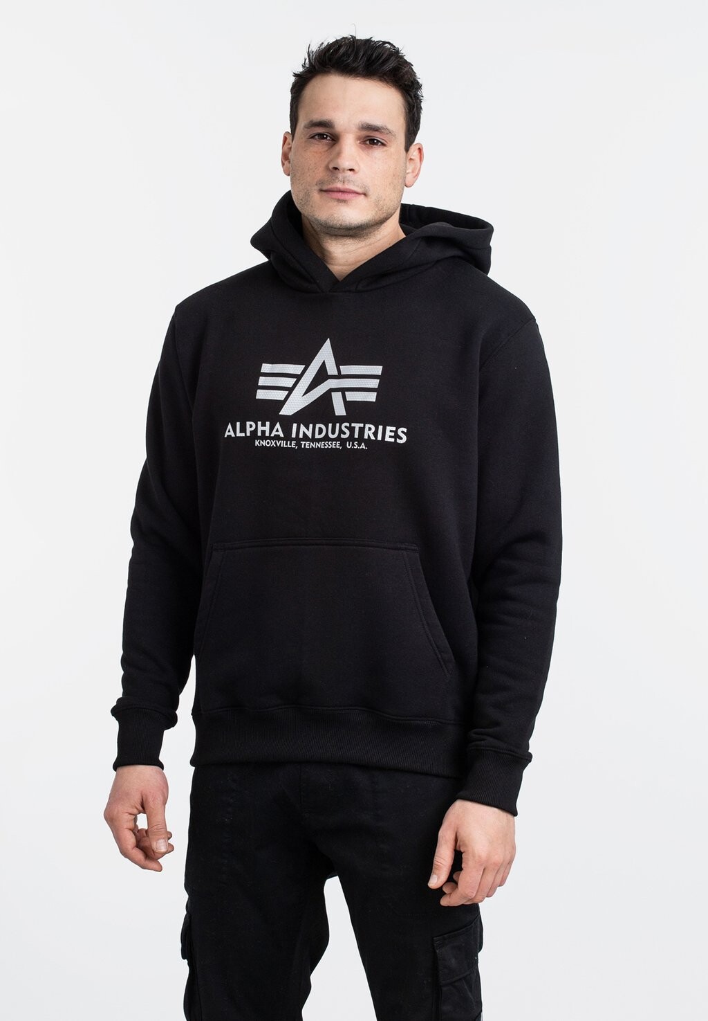 

Толстовка с капюшоном Alpha Industries, черный