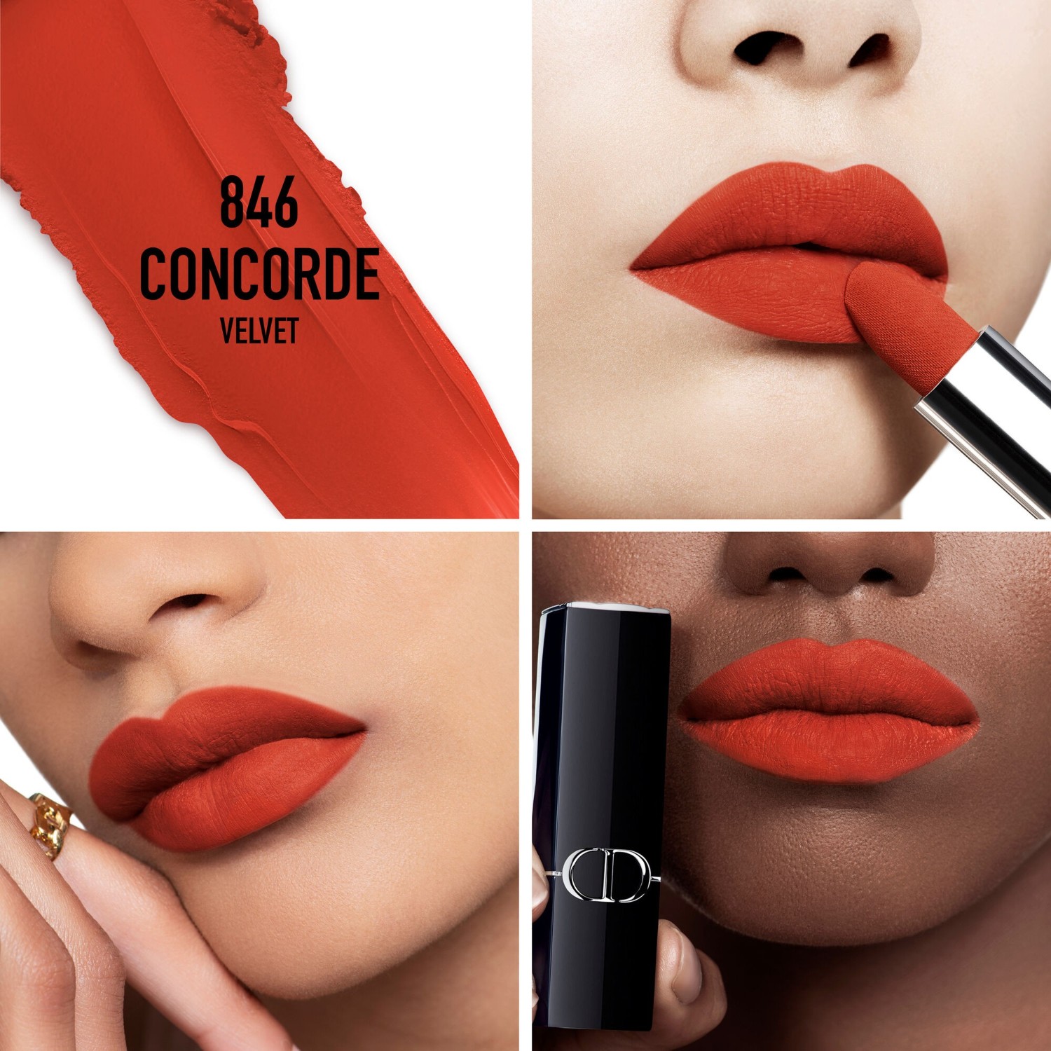 Помада для губ rouge dior velvet Dior, 846 - concorde, вес 3.5 гр. — фото 3