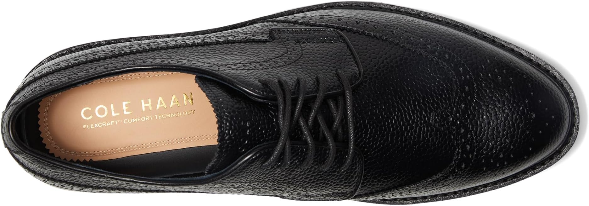 Оксфорды Cole Haan Judson Grand Wingtip Oxfords, цвет Black Scotch Grain/Black — фото 2