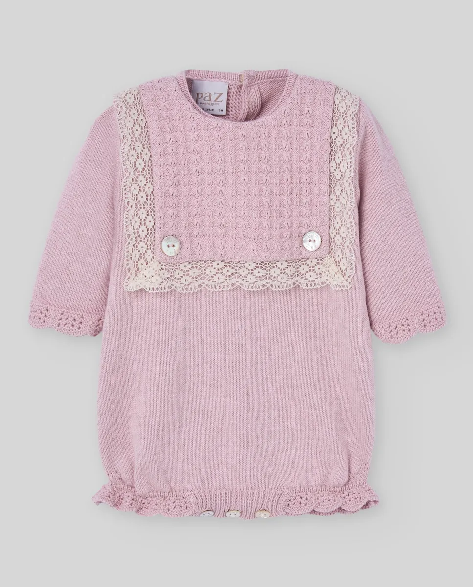 

Комбинезончик для младенца с вышивкой, коллекция Пасха PAZ Rodríguez, светло-розовый