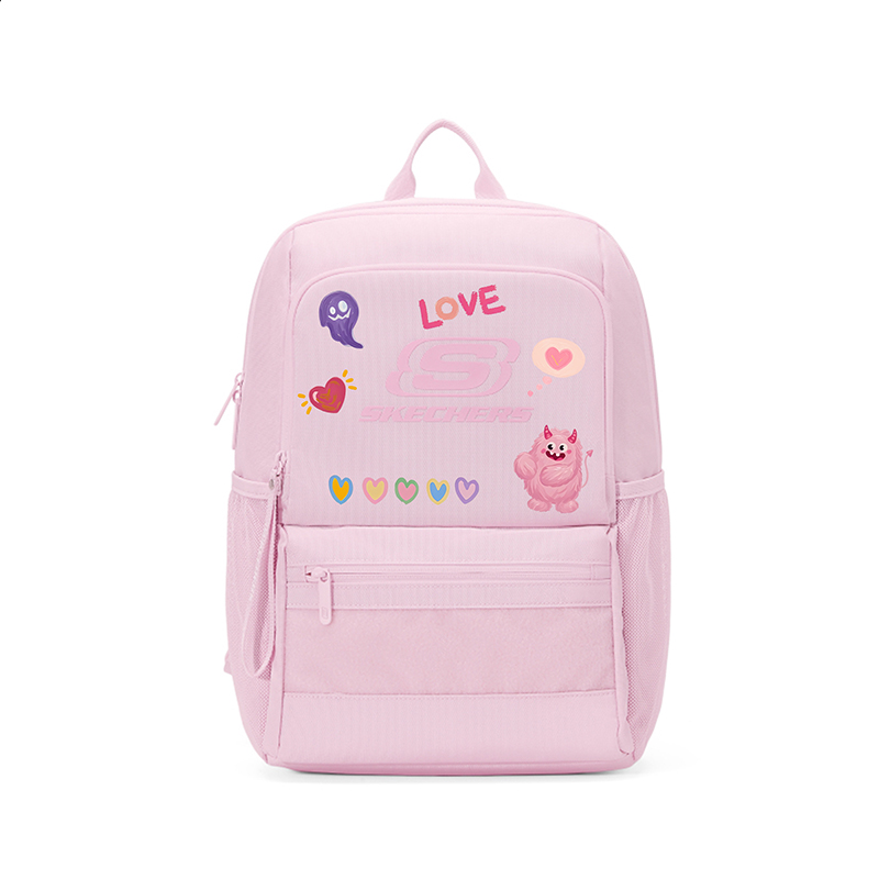 

Большой унисекс рюкзак из полиэстера разноцветный Skechers, розовый