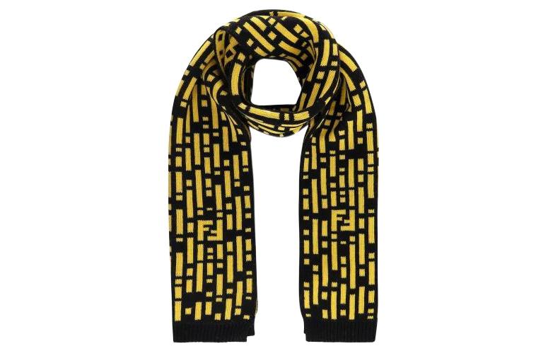 FENDI Вязаный шарф унисекс разноцветный, Multicolor — фото 2