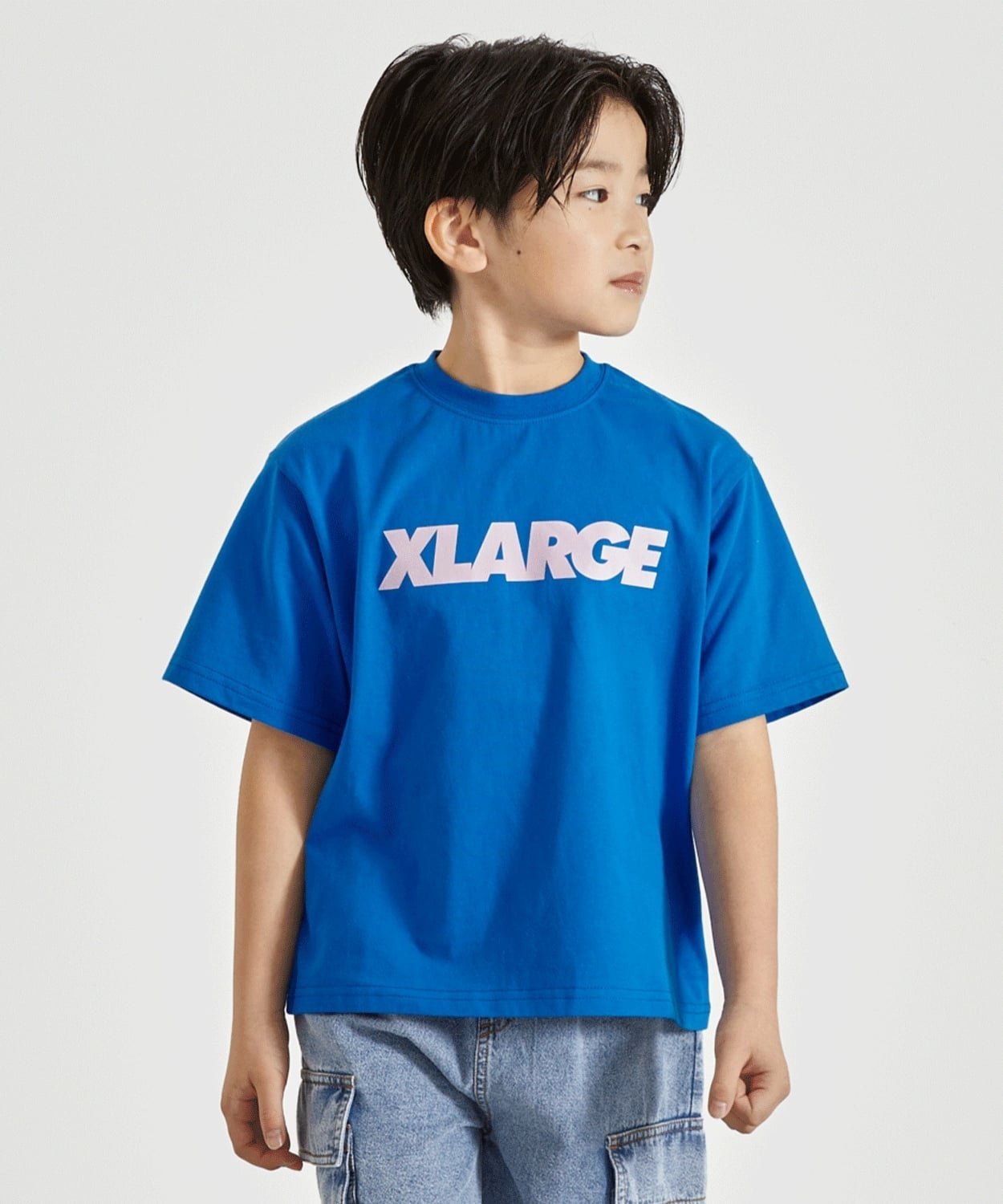 Стандартная футболка с коротким рукавом и логотипом XLARGE KIDS, Blue