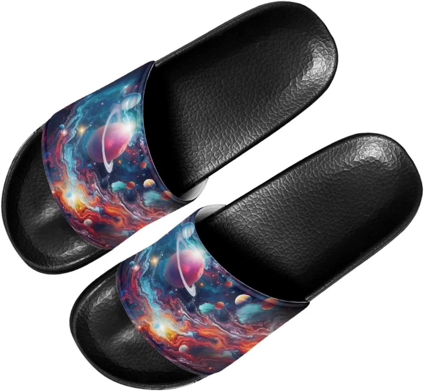 

Сандалии Forchrinse Tie Dye с принтом морской черепахи для мужчин и женщин, стильные летние тапочки с животным рисунком для дома и душа, Galaxy Planet Nebula Space