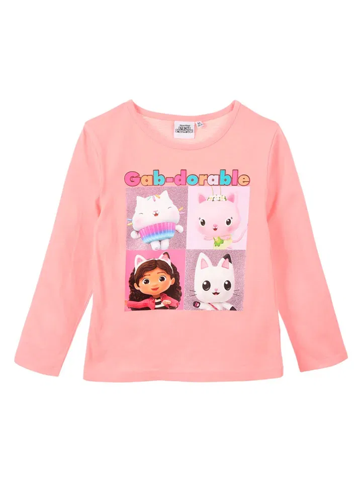 Лонгслив из хлопка Gabby's Dollhouse, розовый