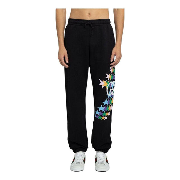 

Брюки off-white graphic print lounge pants 'black' Gucci, черный