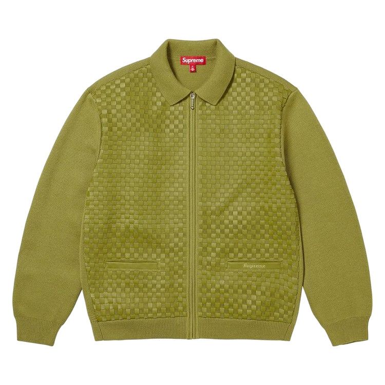 

Кардиган Supreme Woven Leather Zip Up Cardigan 'Green'