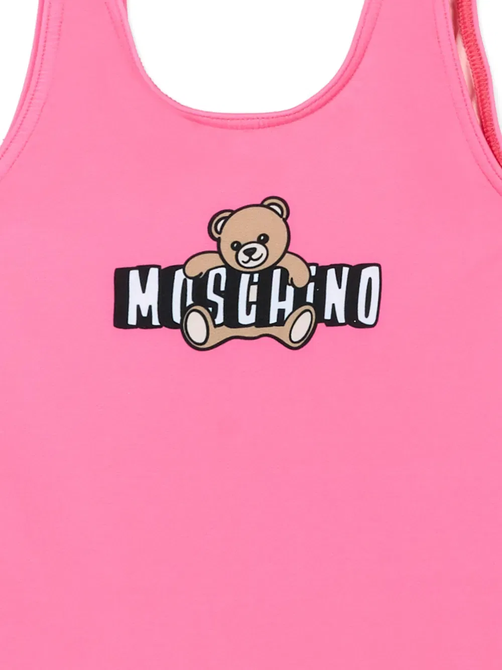 Купальник с рисунком плюшевого мишки Moschino Kids, розовый — фото 3