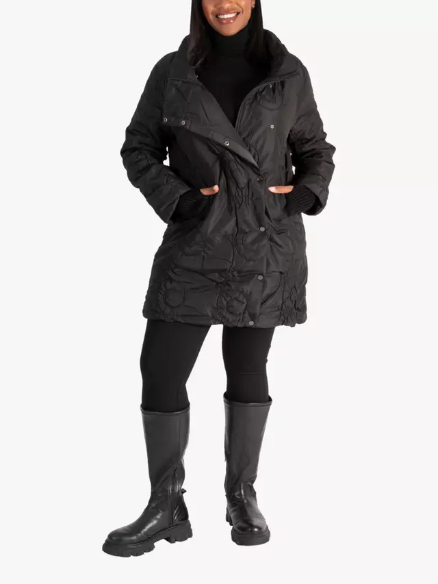 

Пальто chesca Quilted High Neck, черный