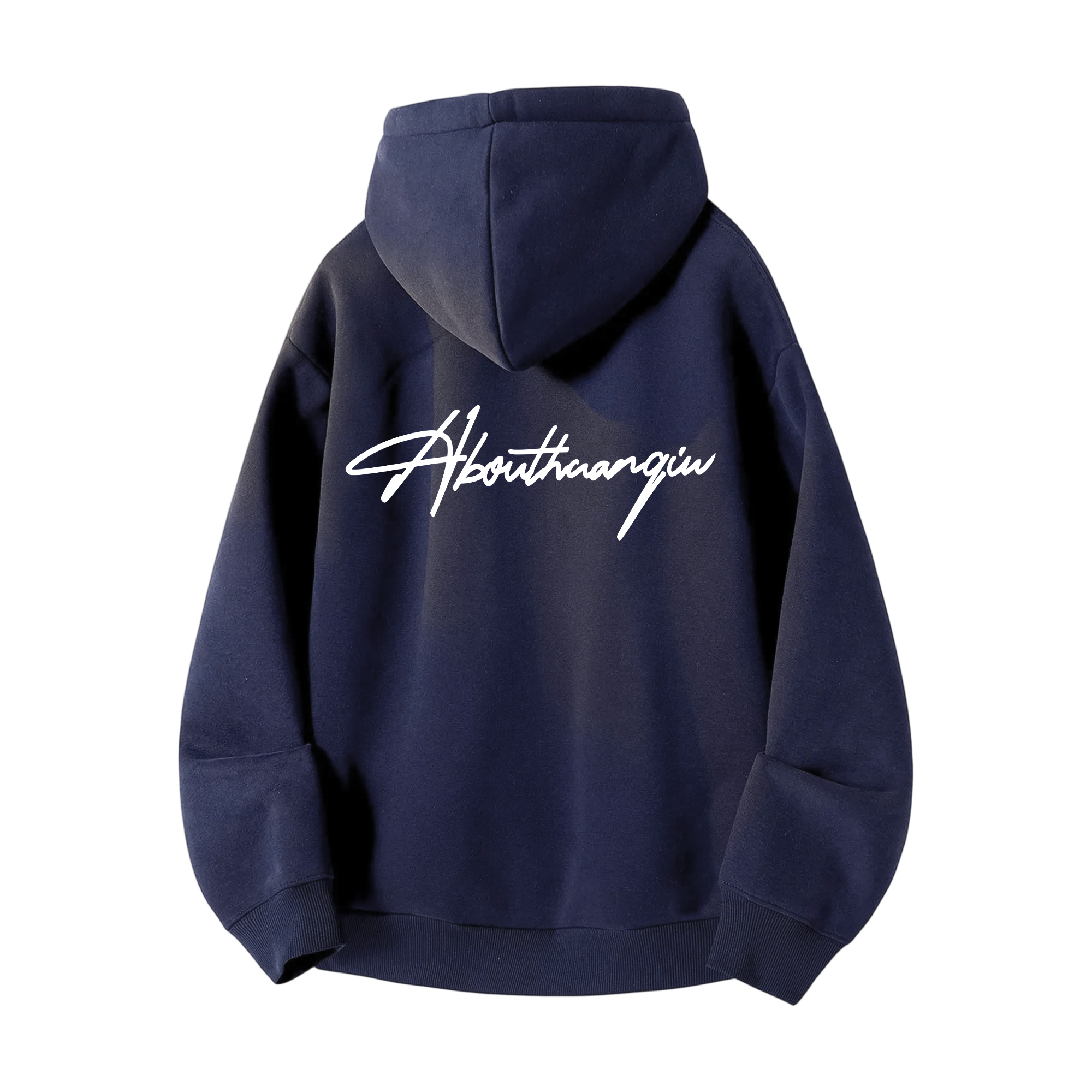 

Толстовка Unisex Hooded Thickened Heavyweight HUANQIU, темно-синий-белый-without hood rope (fleece-lined)