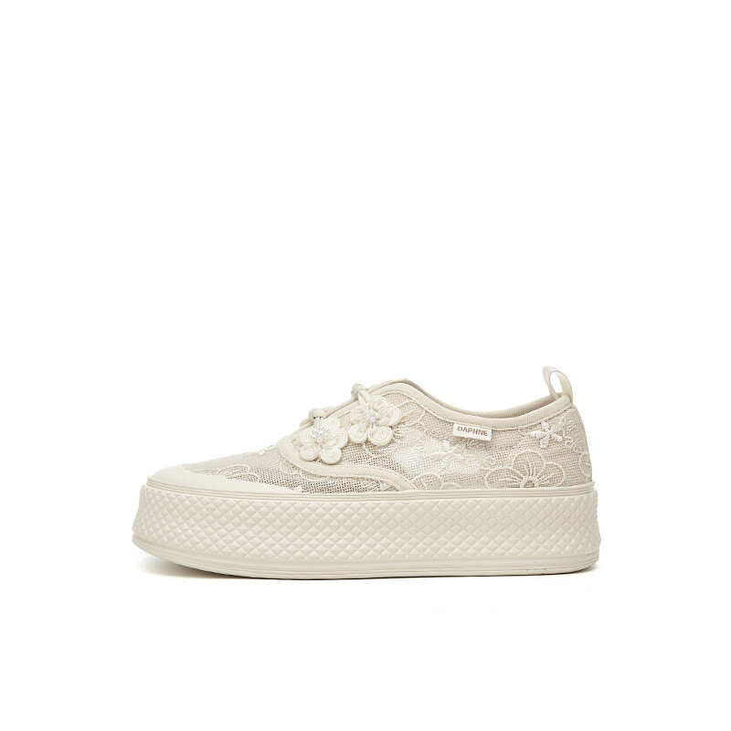 Кеды DAPHNE Skateboard Shoes Women's Low-Top, бежевый — фото 4