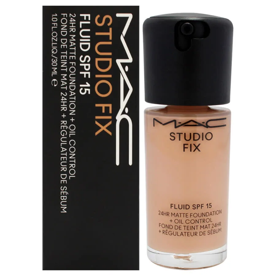 Mac Ladies Studio Fix Fluid SPF 15 24-часовой матирующий тональный крем 1 унция NW30 Средне-бежевый с розовым подтоном Макияж 773602643011