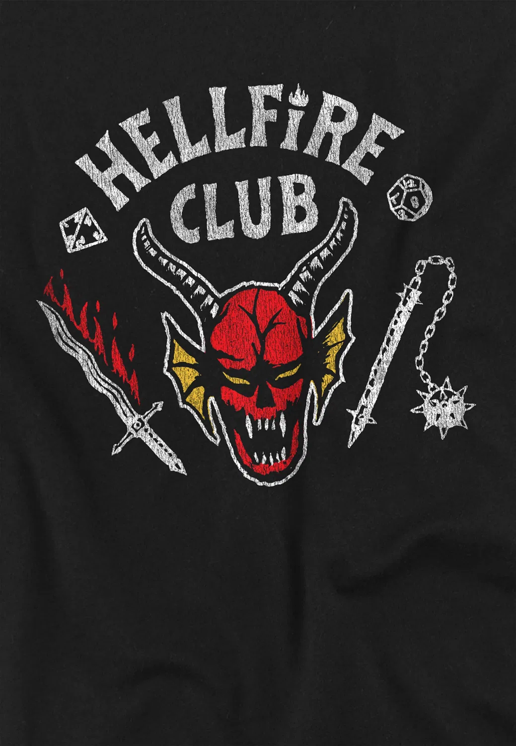 Футболка детская с принтом Hellfire Club Stranger Things, черный — фото 2