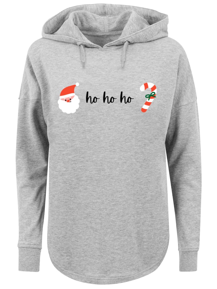 

Толстовка свободного кроя Ho Ho Ho Christmas серого цвета F4NT4STIC