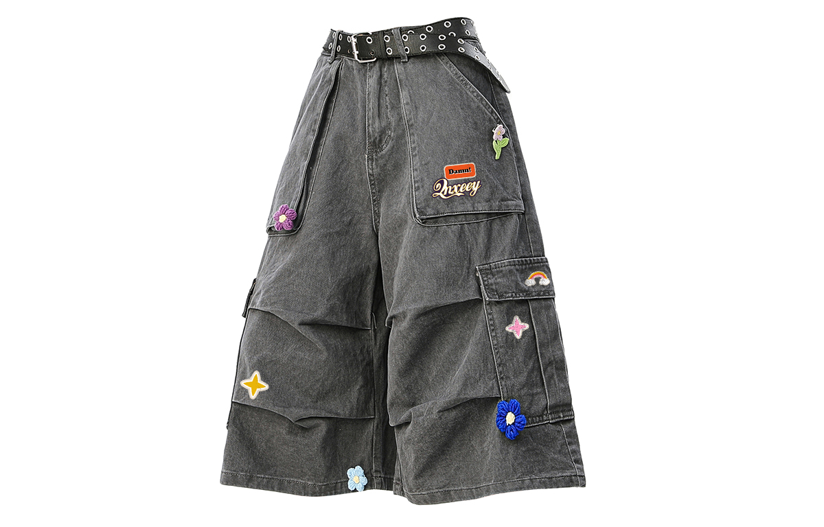 

Грузовые шорты унисекс Qnxeey, серый