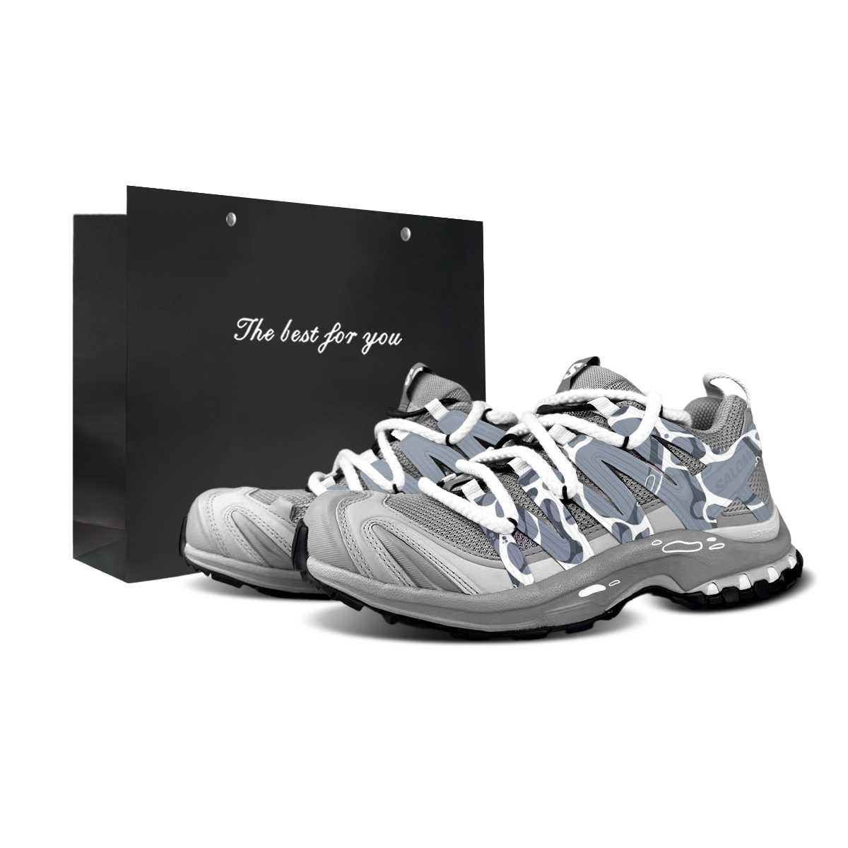 

Кроссовки для бега XA PRO 3D Cushioning Slip Resistant Support Abrasion Resistant Low top Unisex SALOMON, denim ripple-shopping bag