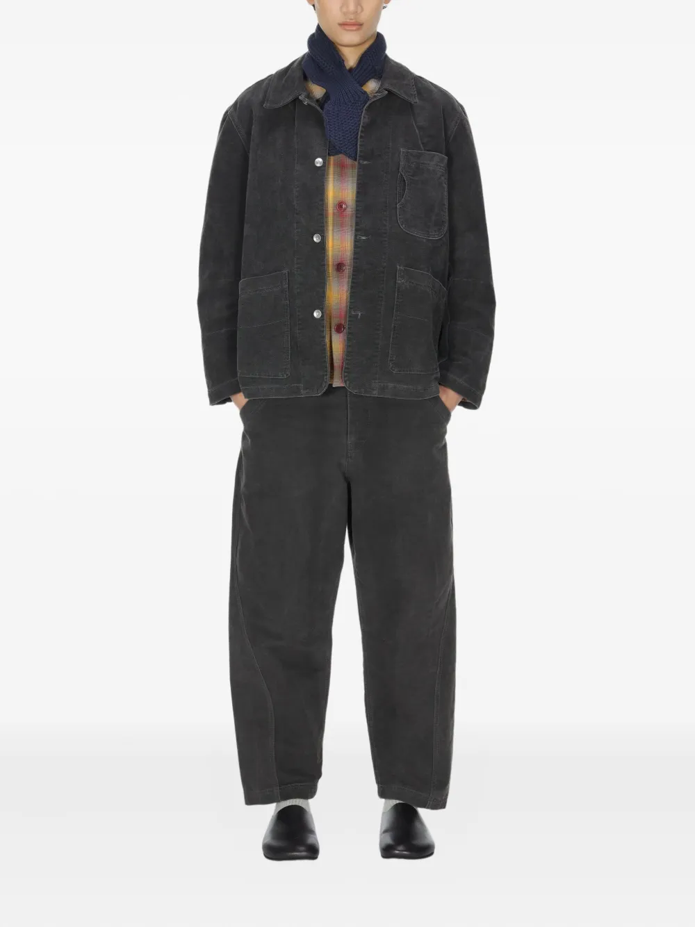 

Брюки с драпировкой Ymc, серый