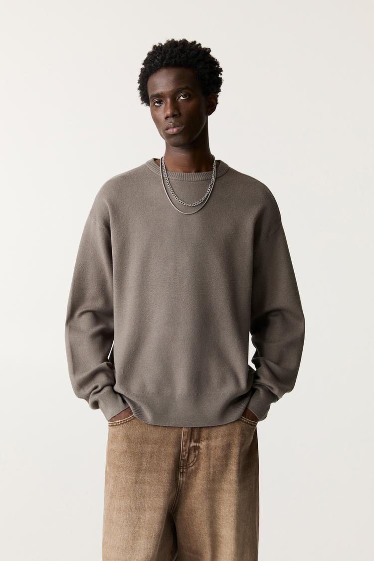 

Базовый мягкий джемпер Pull And Bear, серый