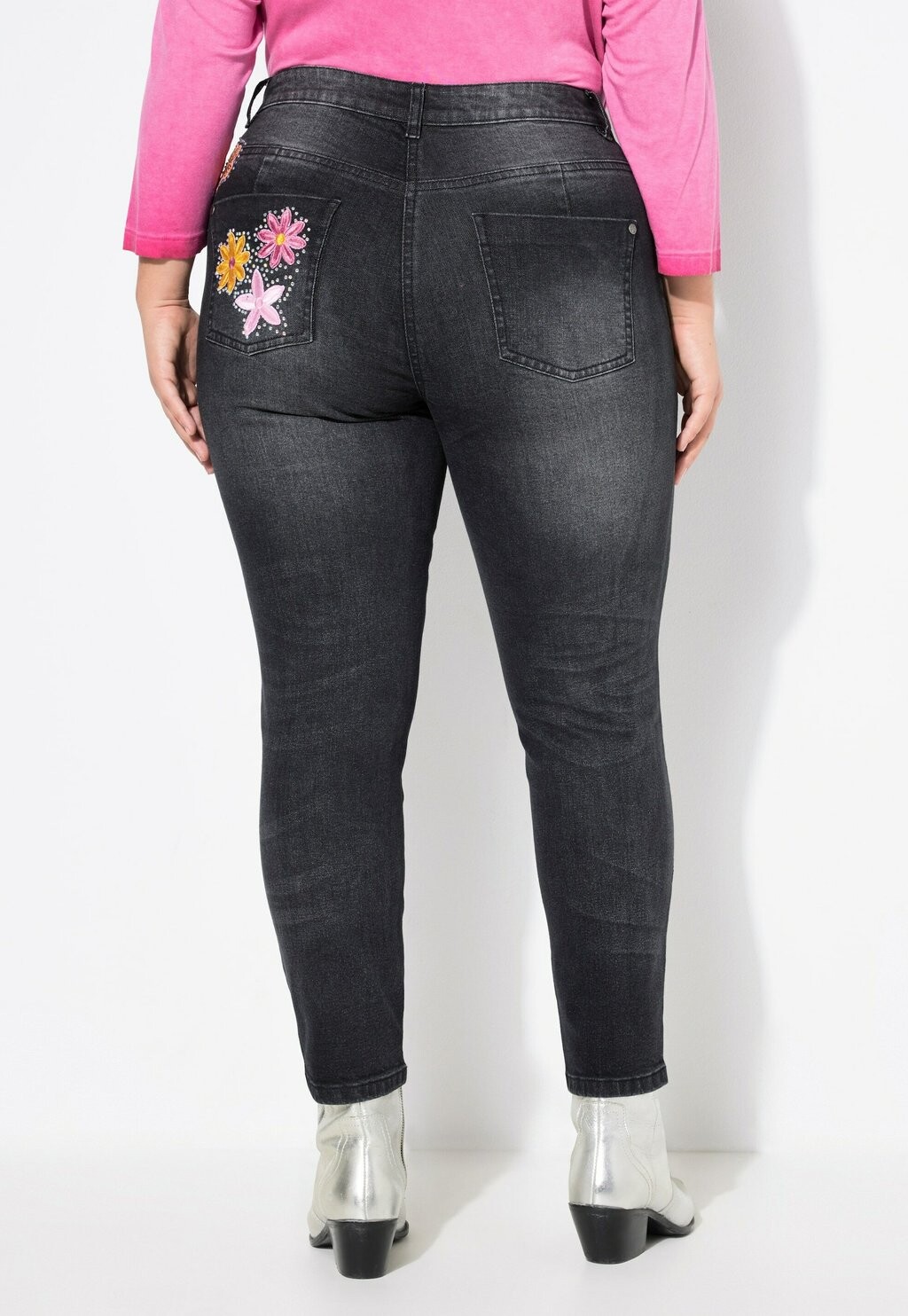 

Джинсы облегающего кроя 5-POCKET PATCHES Angel of Style, черный