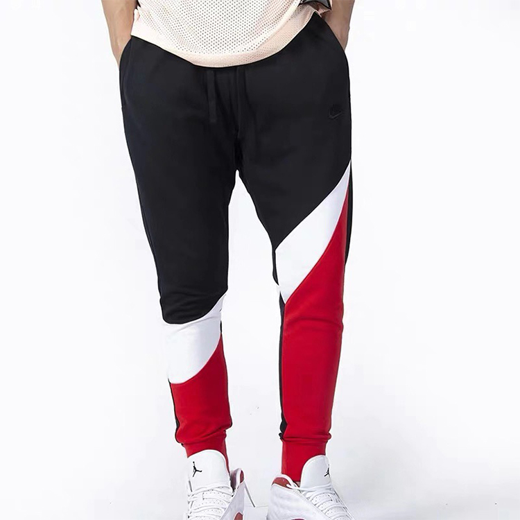 Вязаные спортивные брюки мужские Nike, черный красный — фото 3