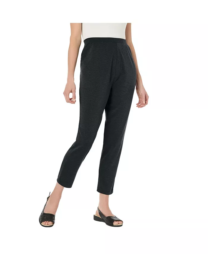 

Женские брюки Within Tall с прямыми штанинами и стретч-эффектом из понте-трикотажа на резинке Woman Within, черный