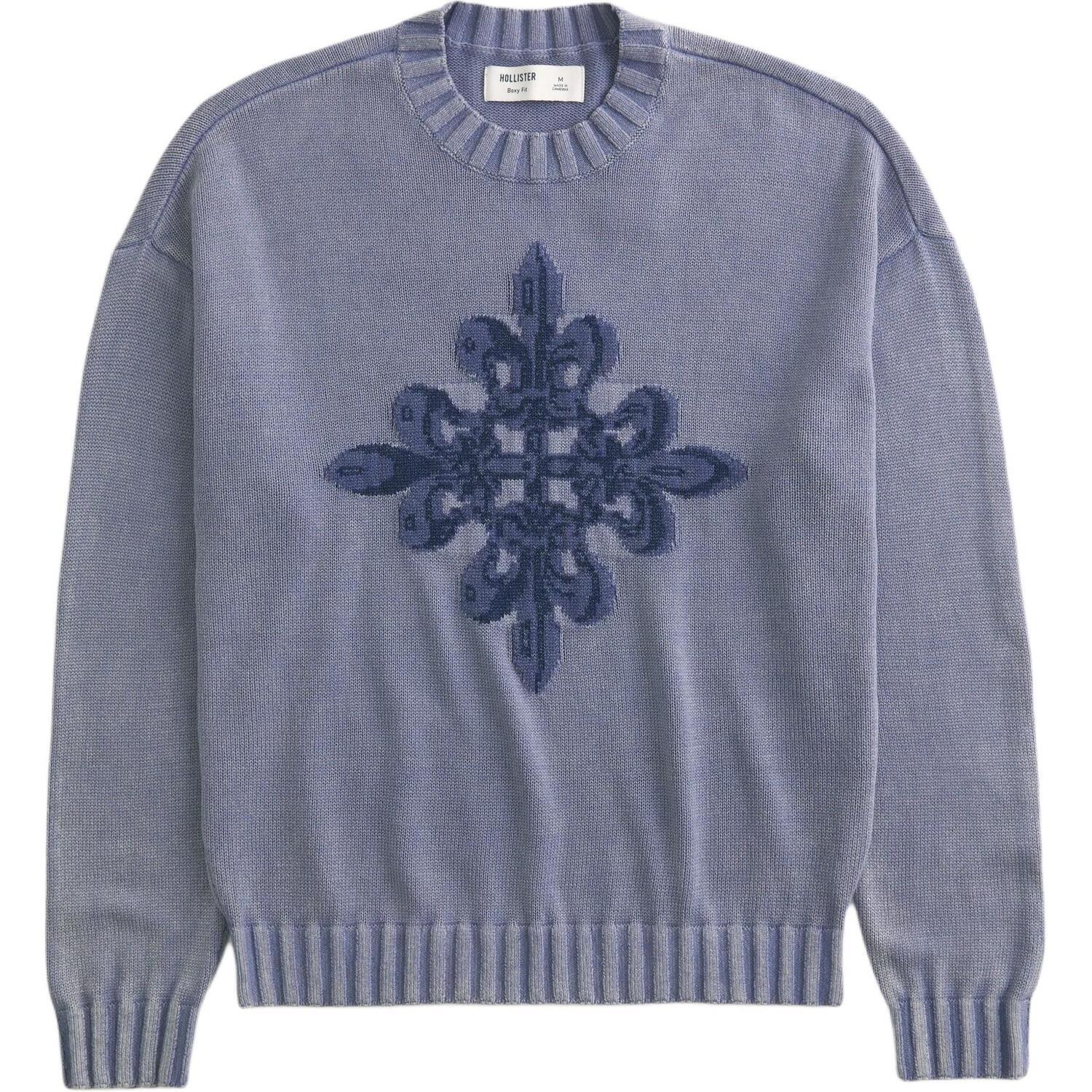 

Hollister/ Свитер мужской фиолетовый с круглой горловиной Moderate