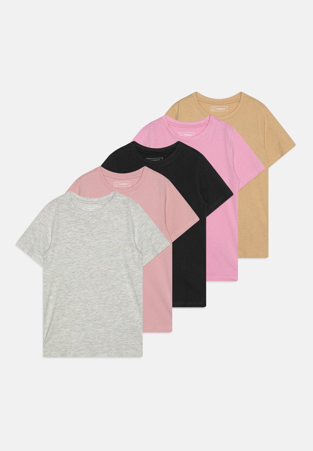 

футболка с принтом Unisex 5 Pack Friboo, цвет black/light pink/mottled light grey