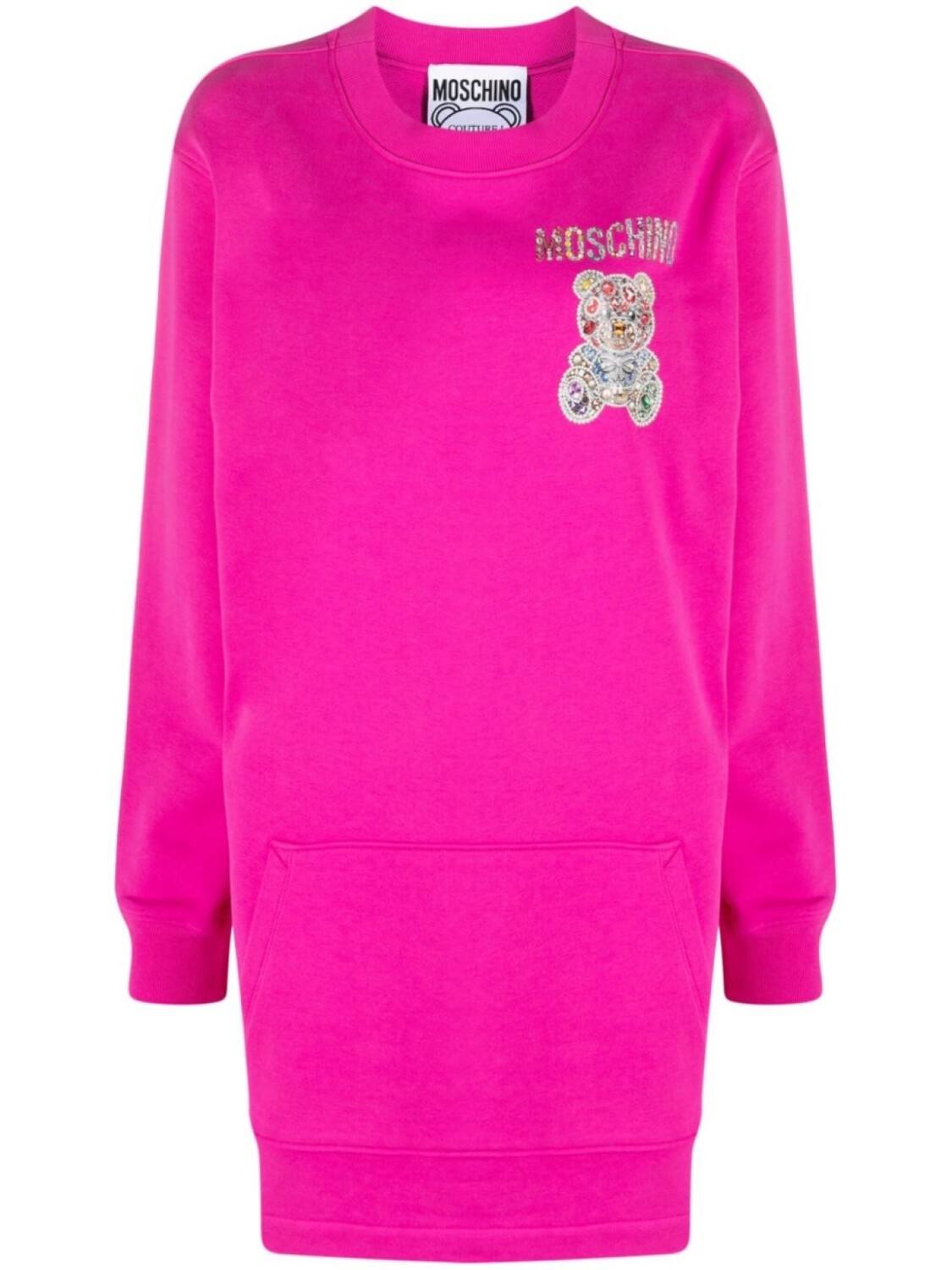 

Moschino платье-толстовка с декором Teddy Bear, розовый