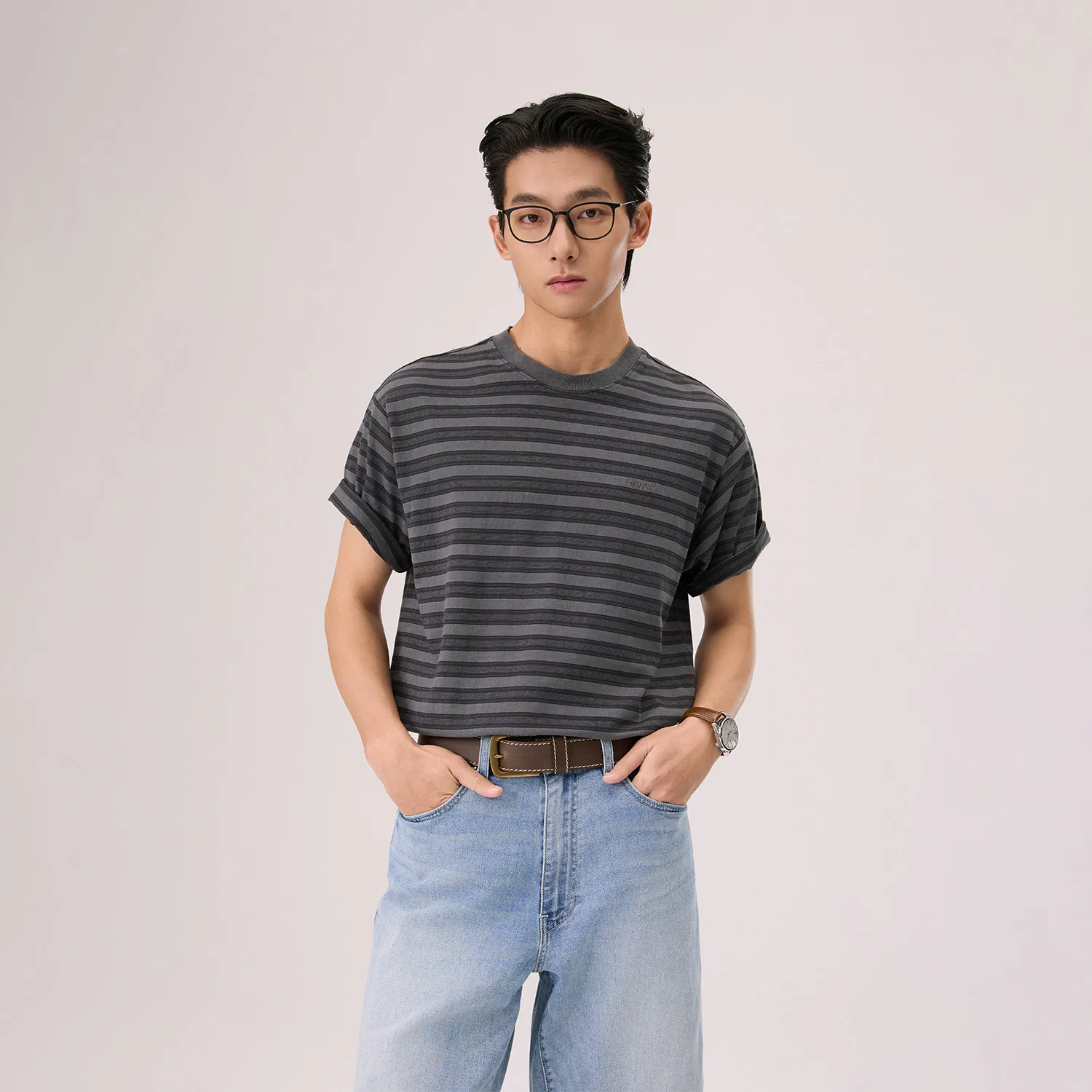 Футболка унисекс black crew neck Levis — фото 4