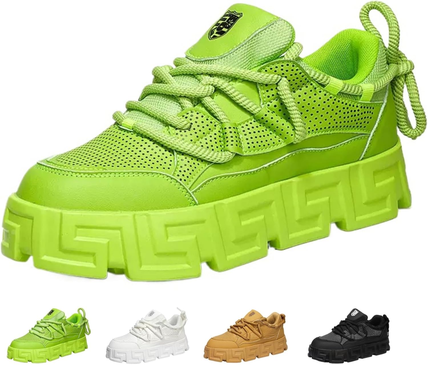 

Кроссовки MACEFIL Fashion Classic с платформой, массивной подошвой, дышащие, для уличного и повседневного стиля, в носке, зеленый