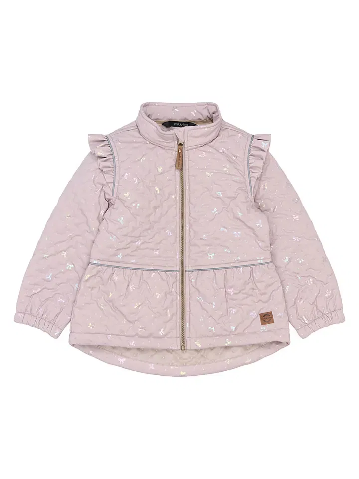 Термокуртка с принтом Mikk-line, розовая