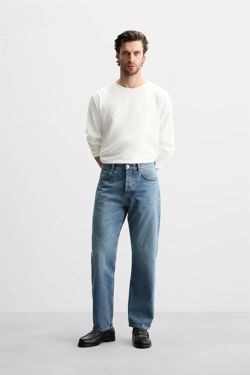 

Джинсы стандартного кроя ZARA, синий