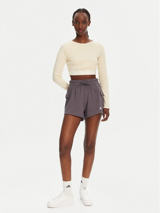 Облегающие байкерские шорты Essentials 3-Stripes JD0915 Adidas, серый — фото 2