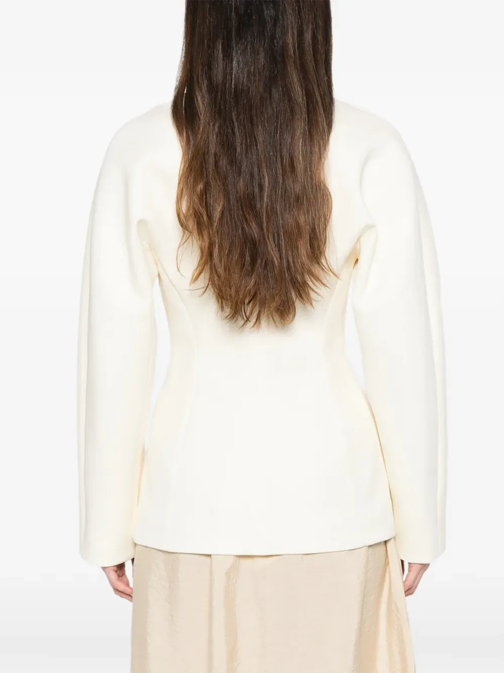 Пиджак с воротником-шалью в стиле «пайзан» Jacquemus, белый — фото 4