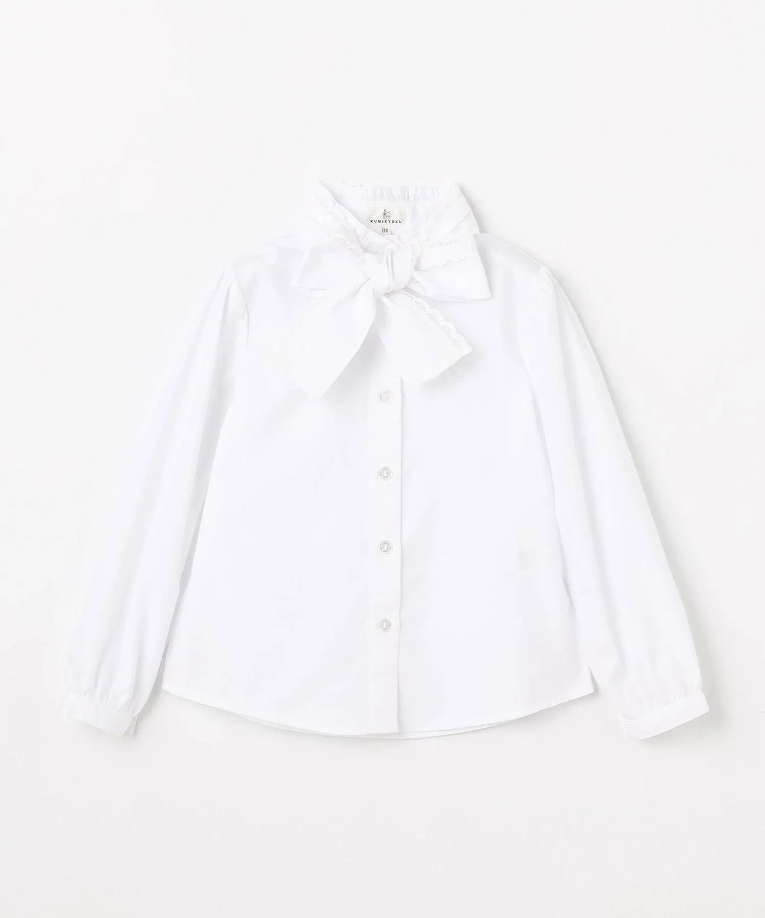 [110-140 см] Блузка с кружевной лентой Kids Suite, Off-white [002] — фото 4